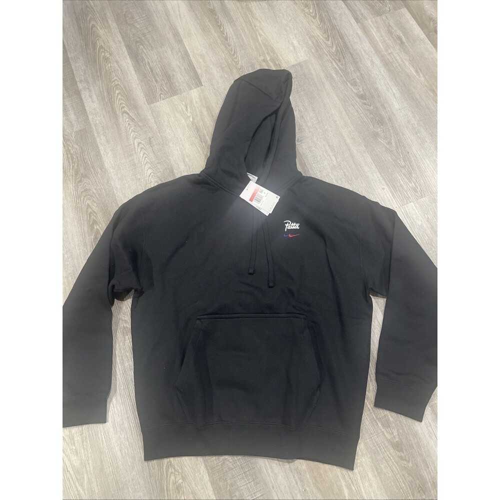 Nike FC Barcelona x Patta Solo Swoosh Hoodie 'Black' FD4147 010 Size Large